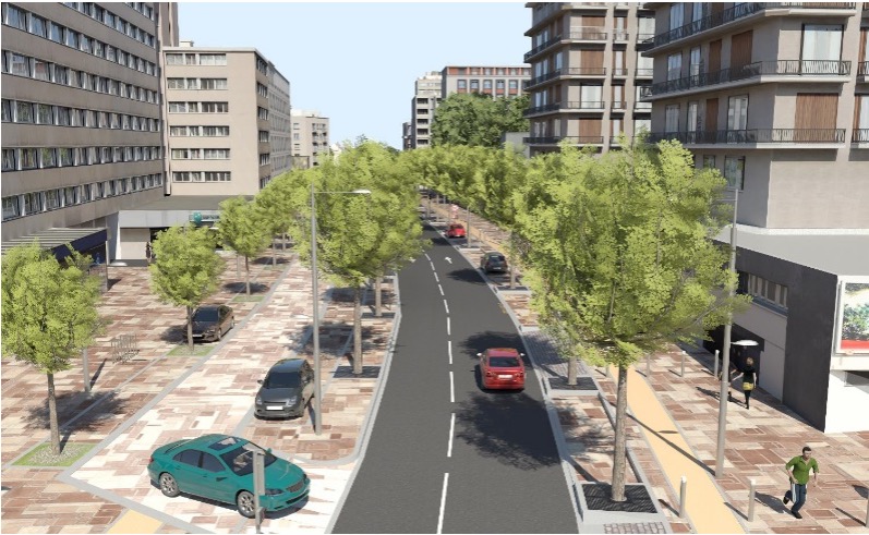 Image d’intention du projet de requalification de la RD910